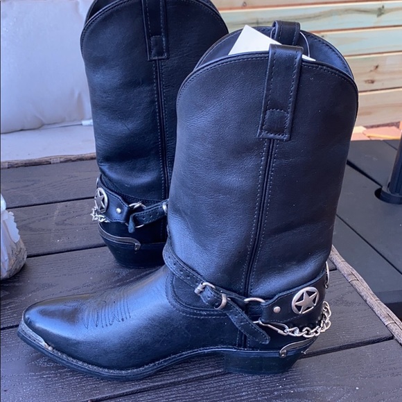 Men’s Black leather Dingo Cowboy boots. - Picture 3 of 4